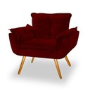 Ver imagem 3 de Kit 02 Poltrona Opala Decorativa Pés Palito Bordô