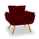 Ver imagem 2 de Kit 02 Poltrona Opala Decorativa Pés Palito Bordô