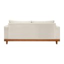 Ver imagem 5 de Kit Poltrona Living + Sofá 2 Lugares com Base Madeira Suede Cor:bege