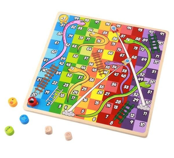 Tabuleiro Brincando Jogar Ludo e Jogos das Compras 2 em 1 3+