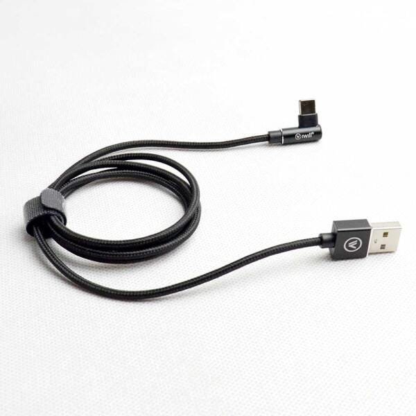 Cabo USB-C para USB Hard Nylon 90º Degree 100cm 3A 60W - Iwill - 3