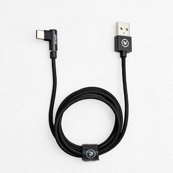 Cabo USB-C para USB Hard Nylon 90º Degree 100cm 3A 60W - Iwill - 2