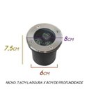 Ver imagem 2 de Balizador de Embutir Piso Solo LED Integrado Branco Frio 3W St2095