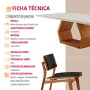 Ver imagem 6 de Sala de Jantar Mesa Ane 220cm Tampo Laqueado com Vidro Canto Moeda e 8 Cadeiras Eva