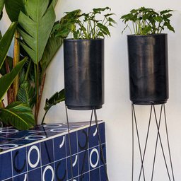 Vaso Urban Rio 25 X 40 Cm Vasart 18 - Antique Preto - 2