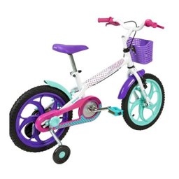 Bicicleta Infantil Aro 16 Cecizinha com Rodinhas e Cesta Caloi - 3