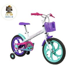 Bicicleta Infantil Aro 16 Cecizinha com Rodinhas e Cesta Caloi - 4