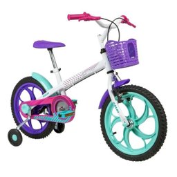 Bicicleta Infantil Aro 16 Cecizinha com Rodinhas e Cesta Caloi - 1