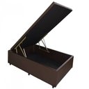 Ver imagem 1 de Cama Box Baú Casal 1,38 X 1,88 X 0,40 Inteiriço Premium Corino Marrom
