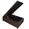 Cama Box Baú Casal 1,38 X 1,88 X 0,40 Inteiriço Premium Corino Marrom - 1