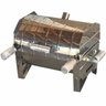 CHURRASQUEIRA BAFO INOX PEQUENA com TAMPA EM INOX Portátil 2 em 1 com SUPORTE GRILL GRELHA - 2