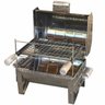 CHURRASQUEIRA BAFO INOX PEQUENA com TAMPA EM INOX Portátil 2 em 1 com SUPORTE GRILL GRELHA - 1