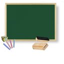 Ver imagem 1 de Lousa Quadro Verde Escolar 60x40 + Giz + Apagador Porta Giz