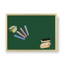 Ver imagem 2 de Lousa Quadro Verde Escolar 60x40 + Giz + Apagador Porta Giz