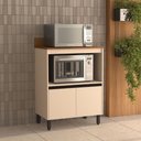 Ver imagem 1 de Balcão de Cozinha 2 Portas e 1 Nicho 80cm Koya Creme Politorno Móveis
