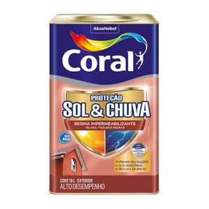 Coral Proteção Sol e Chuva Resina Impermeabilizante Incolor 18L