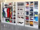 Ver imagem 1 de Expositor Colméia Cabideiro Nichos = 3 Peças = Loja Roupas - Branco