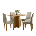 Ver imagem 2 de Conjunto Sala de Jantar Mesa 120cm Tampo MDF sem Vidro Anne com 4 Cadeiras Amanda
