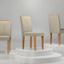 Ver imagem 7 de Conjunto Sala de Jantar Mesa 120cm Tampo MDF sem Vidro Anne com 4 Cadeiras Amanda