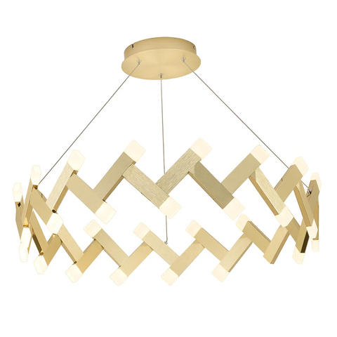 Pendente Sarau Dourado (d)82.5cm (a)19.8cm 32x1.4w 3000k 2800lm - Hs002