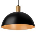 Ver imagem 3 de Blumenau Pendente Bia Alum Ø300mm Cabo Pp 1xe27 Int Dourado Preto Liso Preto e Dourado