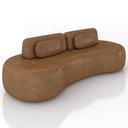 Ver imagem 2 de Sofá 4 Lugares 240cm Orgânico Mellanie Sintético Caramelo Z32 - Mpozenato