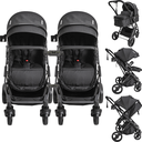 Ver imagem 2 de Carrinho Kiddo para Gemeos com Bebe Conforto Colinho Base Vox Ii Preto