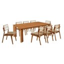 Ver imagem 6 de Conjunto de Jantar Nala 8 Lugares Tampo MDF Cadeiras Eva Premium Imbuia 220cm Mobillare