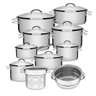 Jogo de Panelas 10 Peças Inox Fundo Triplo Solar Tramontina - 1