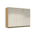 Ver imagem 1 de Armário Suspenso Nova Dubai Mdf 120x90cm Louro Freijó/champanhe 3902