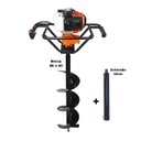 Ver imagem 1 de KIT Perfurador de Solo Vulcan VPS520 2T 52CC 2,5HP com Broca 80x20cm + Extensão 40cm Com Pino