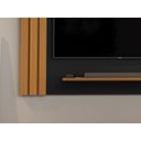 Ver imagem 6 de Painel para TV até 40 Polegadas Ripado com Prateleiras Preto Madeirado