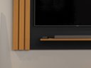Ver imagem 6 de Painel para TV até 40 Polegadas Ripado com Prateleiras Preto Madeirado