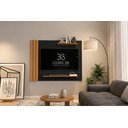 Ver imagem 1 de Painel para TV até 40 Polegadas Ripado com Prateleiras Preto Madeirado