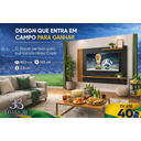 Ver imagem 7 de Painel para Tv Copa 2026 até 40 Polegadas Ripado com Prateleiras Quarto Sala Preto Madeirado
