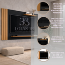 Ver imagem 4 de Painel para TV até 40 Polegadas Ripado com Prateleiras Preto Madeirado