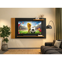 Ver imagem 4 de Painel para Tv Copa 2026 até 40 Polegadas Ripado com Prateleiras Quarto Sala Preto Madeirado