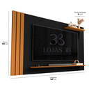 Ver imagem 2 de Painel para Tv Copa 2026 até 40 Polegadas Ripado com Prateleiras Quarto Sala Preto Madeirado