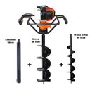 Ver imagem 1 de Perfurador de Solo Vulcan Vps520 2t 52cc 2,5hp com Broca 80x20cm + Broca Vulcan 80x12 +extensão