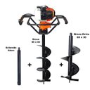 Ver imagem 1 de Perfurador de Solo Vulcan VPS520 2T 52CC 2,5HP com Broca 80x20cm + Broca 80 x 30cm + Extensão 50cm