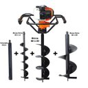 Ver imagem 1 de Perfurador de Solo Vulcan Vps520 2t 52cc 2,5hp com Broca 80x20cm + Broca 80x12cm + 80x25cm+extensã