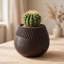 Ver imagem 3 de Vaso Vasinho Decorativo 3D Suculentas Moderno Cacto Cachepot - Vaso Bola
