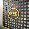 Porta Tampinhas Em Mdf Preto E Amarelo Beer 50X50Cm - 2