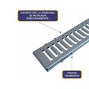 Ver imagem 4 de Kit 10 Ralo Grelha Linear e Caixilho Aço Galvanizado 10x50cm