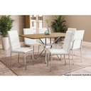 Ver imagem 6 de Tampo Mesa Sala de Jantar Madeirado F160 Crome S/ Vidro Retangular 160x90cm Canela - Kappesberg