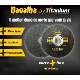 Discos Corte Fino Navalha 4.1/2 X 1,0 X 7/8 Titanium 50 Uni - 5