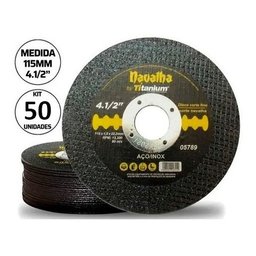 Discos Corte Fino Navalha 4.1/2 X 1,0 X 7/8 Titanium 50 Uni - 2