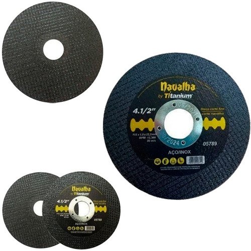 Discos Corte Fino Navalha 4.1/2 X 1,0 X 7/8 Titanium 50 Uni - 3