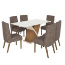 Ver imagem 1 de Mesa Jantar Solus 160 6 Cadeiras Eloa Cacau - Henn