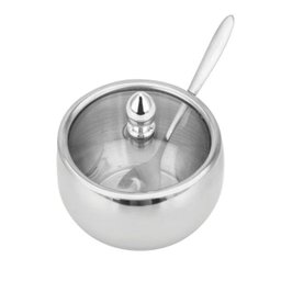 Açucareiro com Colher Aço Inox - UnyHome - 1